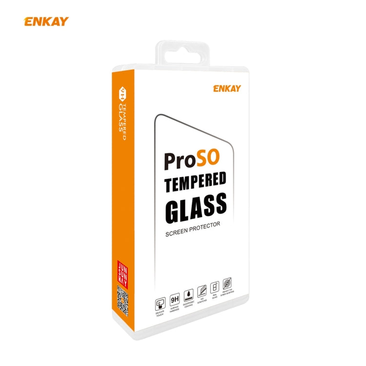 For OnePlus 9R 5 PCS ENKAY Hat-Prince Anti-drop Full Glue Tempered Glass Full Screen Film Anti-fall Protector