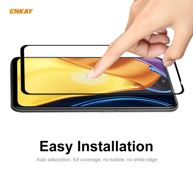 For Xiaomi Poco M3 Pro / Redmi Note 10 5G 5 PCS ENKAY Hat-Prince Full Glue 0.26mm 9H 2.5D Tempered Glass Full Coverage Film