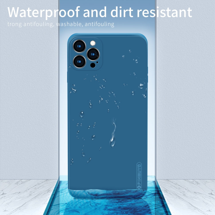 For iPhone 12 Pro Max PINWUYO Touching Series Liquid Silicone TPU Shockproof Case(Black)