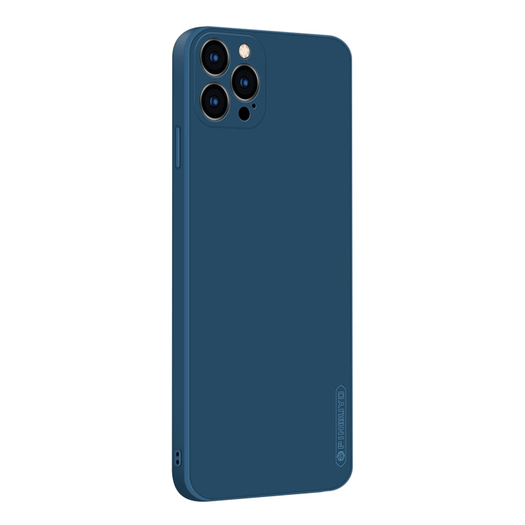 For iPhone 12 Pro PINWUYO Touching Series Liquid Silicone TPU Shockproof Case(Blue)