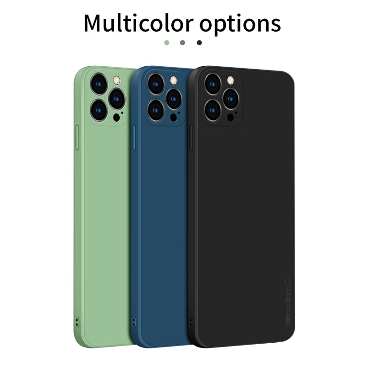 For iPhone 12 Pro PINWUYO Touching Series Liquid Silicone TPU Shockproof Case(Blue)