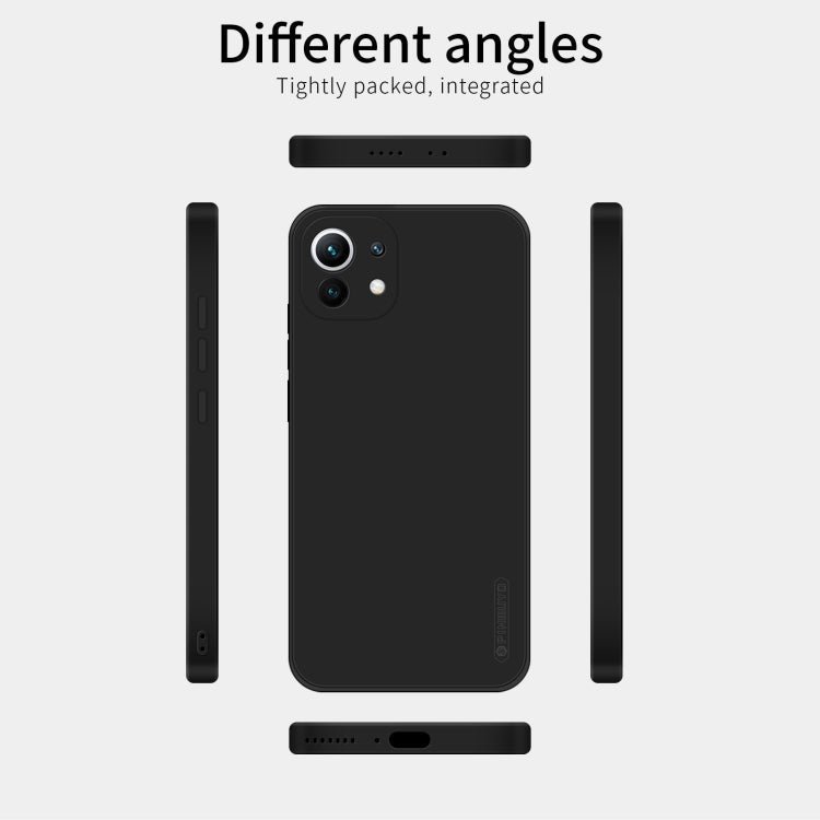 For Xiaomi Mi 11 PINWUYO Touching Series Liquid Silicone TPU Shockproof Case(Black)