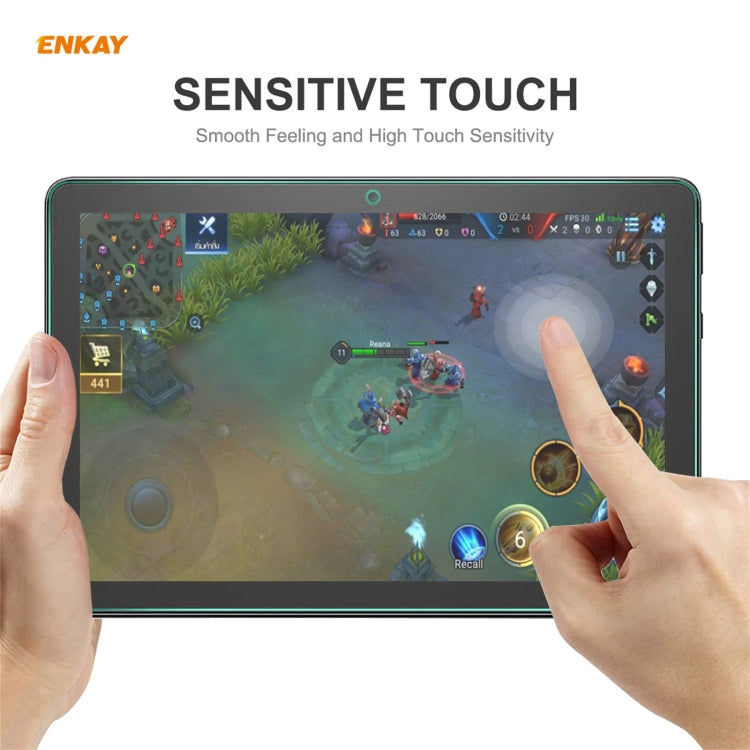 For Amazon Fire HD 10 / HD 10 Plus 2021 ENKAY Hat-Prince 0.33mm 9H Surface Hardness 2.5D Explosion-proof Tempered Glass Protector Film, 1 PCS, 2 PCS