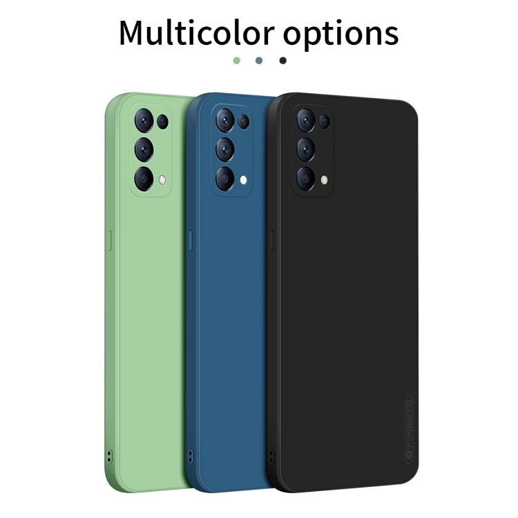 For OPPO Reno5 Pro  PINWUYO Touching Series Liquid Silicone TPU Shockproof Case(Black)