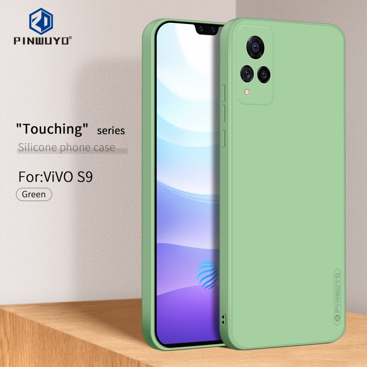 For vivo S9 PINWUYO Touching Series Liquid Silicone TPU Shockproof Case(Green)