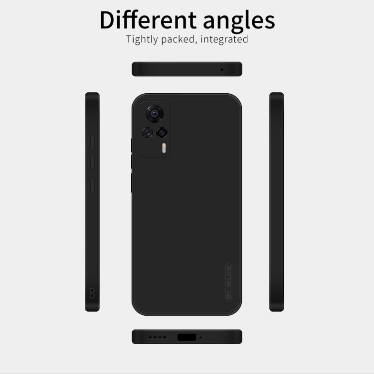 For vivo S9e PINWUYO Touching Series Liquid Silicone TPU Shockproof Case(Black)