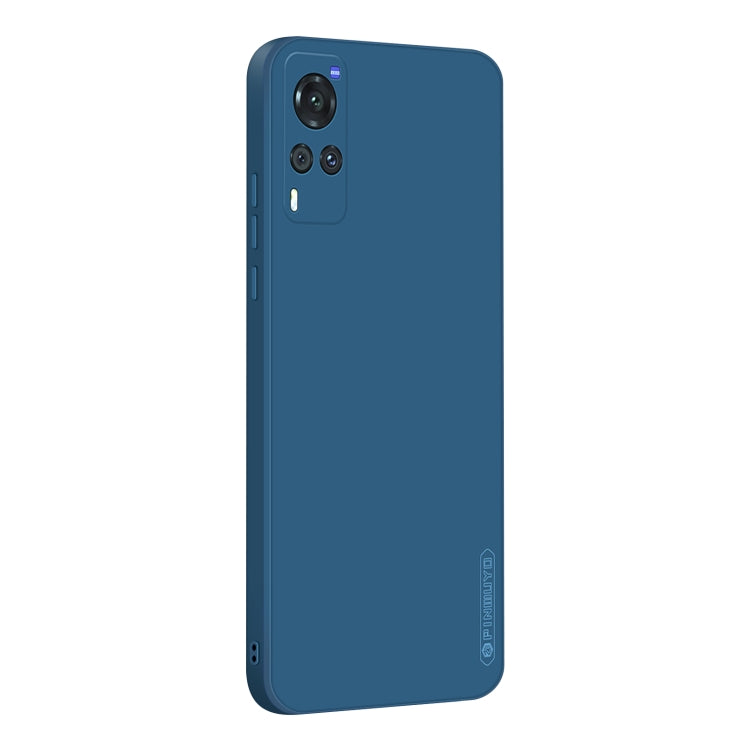 For vivo X60 PINWUYO Touching Series Liquid Silicone TPU Shockproof Case(Blue)
