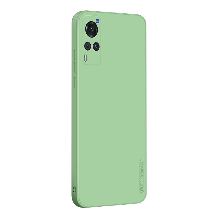 For vivo X60 PINWUYO Touching Series Liquid Silicone TPU Shockproof Case(Green)
