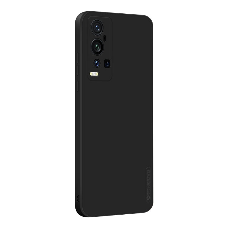 For vivo X60 Pro+ PINWUYO Touching Series Liquid Silicone TPU Shockproof Case(Black)