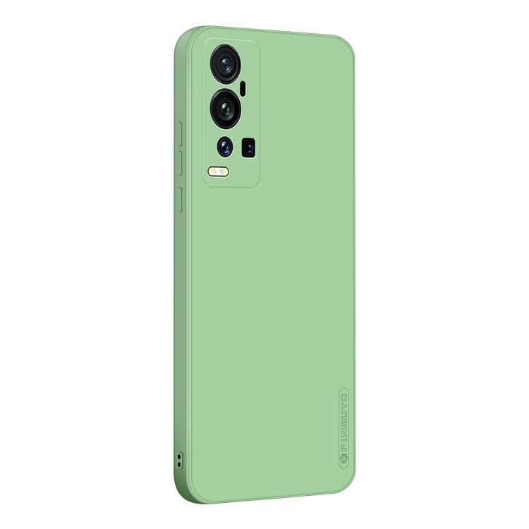 For vivo X60 Pro+ PINWUYO Touching Series Liquid Silicone TPU Shockproof Case(Green)