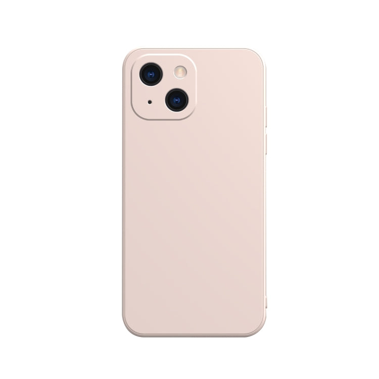 Solid Color Cube Straight Edge Liquid Silicone Lining Flannel Case, For iPhone 13 Pro Max, For iPhone 13