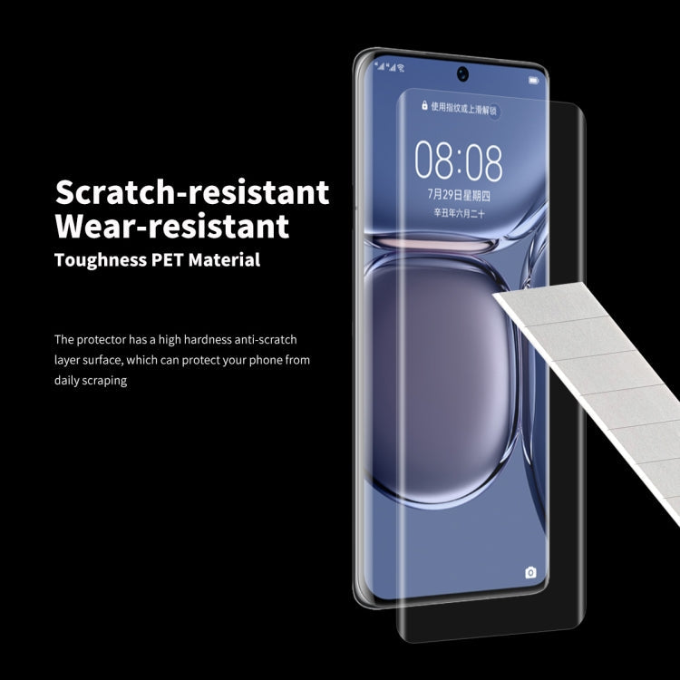 ENKAY Hat-Prince 3D Curved Full Coverage PET Hot Bending HD Screen Protector Soft Film Support Fingerprint Unlock, For Huawei P50 Pro, For Honor 50 Pro, For Honor 50