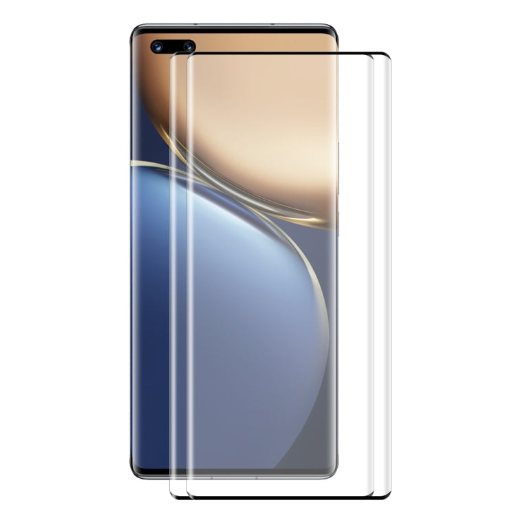 2 PCS For Honor Magic3 / 3 Pro / 3 Pro+ ENKAY Hat-Prince 3D Curved Explosion-proof Full Coverage Film Heat Bending Tempered Glass Protector