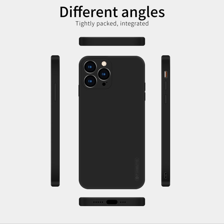 For iPhone 13 Pro PINWUYO Touching Series Liquid Silicone TPU Shockproof Case (Black)