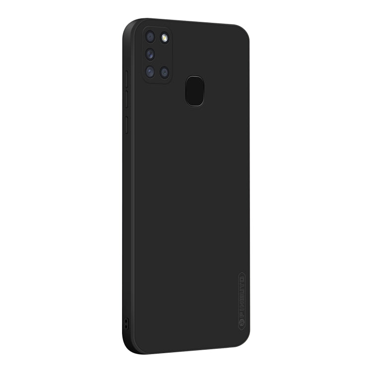 For Samsung Galaxy A21s PINWUYO Touching Series Liquid Silicone TPU Shockproof Case(Black)
