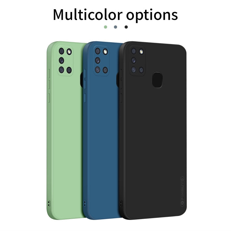 For Samsung Galaxy A21s PINWUYO Touching Series Liquid Silicone TPU Shockproof Case(Black)