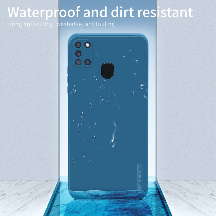 For Samsung Galaxy A21s PINWUYO Touching Series Liquid Silicone TPU Shockproof Case(Black)