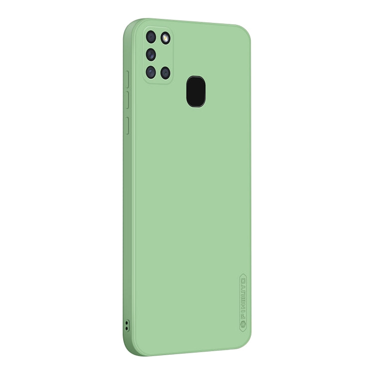 For Samsung Galaxy A21s PINWUYO Touching Series Liquid Silicone TPU Shockproof Case(Green)