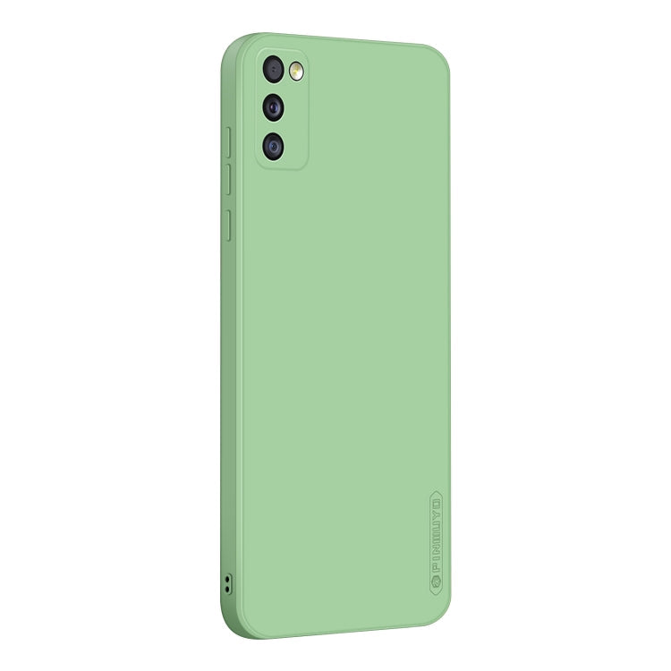 For Samsung Galaxy A41 PINWUYO Touching Series Liquid Silicone TPU Shockproof Case(Green)