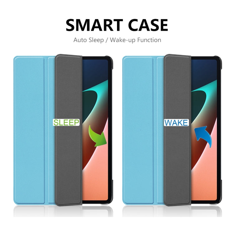 For Xiaomi Mi Pad 5 / 5 Pro ENKAY Custer Texture Horizontal Flip PU+PC Leather Case with Three-folding Holder & Sleep / Wake-up Function, For Xiaomi Mi Pad 5 / 5 Pro
