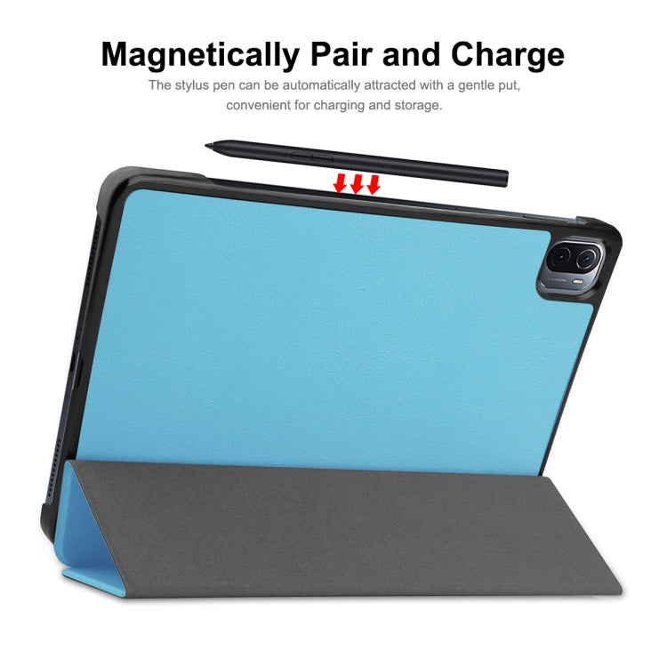 For Xiaomi Mi Pad 5 / 5 Pro ENKAY Custer Texture Horizontal Flip PU+PC Leather Case with Three-folding Holder & Sleep / Wake-up Function, For Xiaomi Mi Pad 5 / 5 Pro