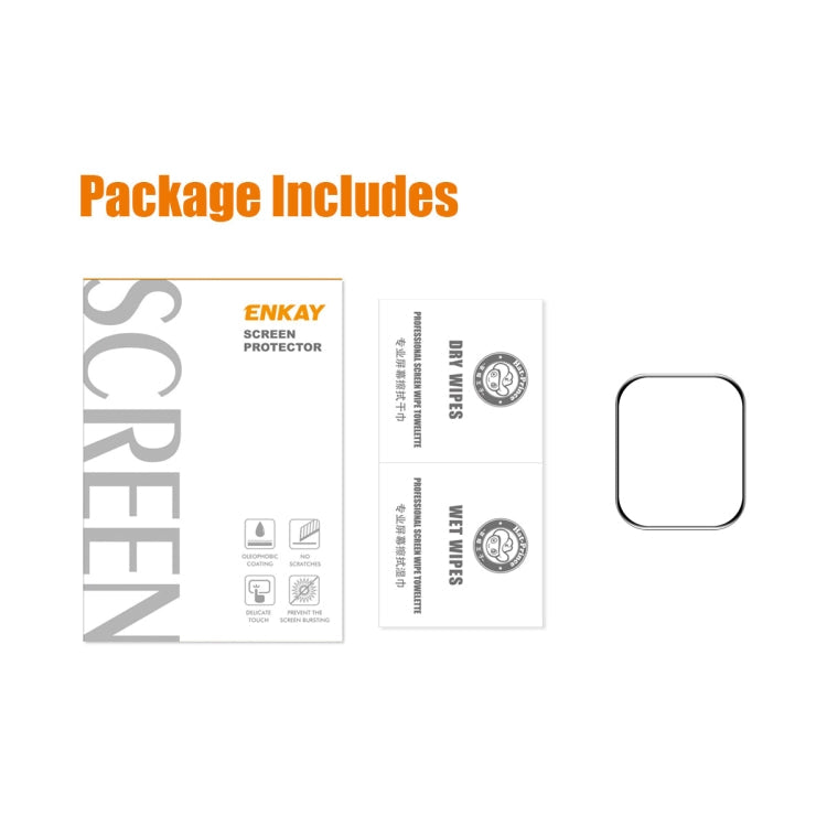 1 PCS ENKAY Hat-Prince 3D Full Coverage Soft PC Edge + PMMA HD Screen Protector Film For Apple Watch Series 9 / 8 / 7 45mm, 1 PCS, 2 PCS, 5 PCS, 10 PCS