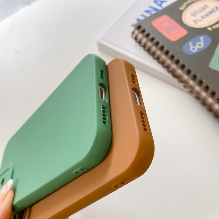 Straight-Edge Solid Color Liquid Silicone Shockproof Full Coverage Protective Case, For iPhone 12 Pro, For iPhone 11 Pro Max, For iPhone 12 Pro Max