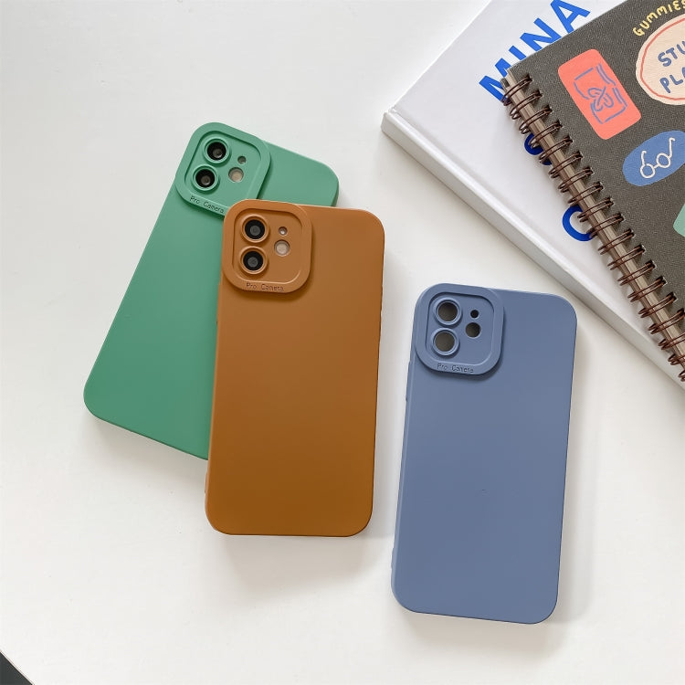 Straight-Edge Solid Color Liquid Silicone Shockproof Full Coverage Protective Case, For iPhone 12 Pro, For iPhone 11 Pro Max, For iPhone 12 Pro Max