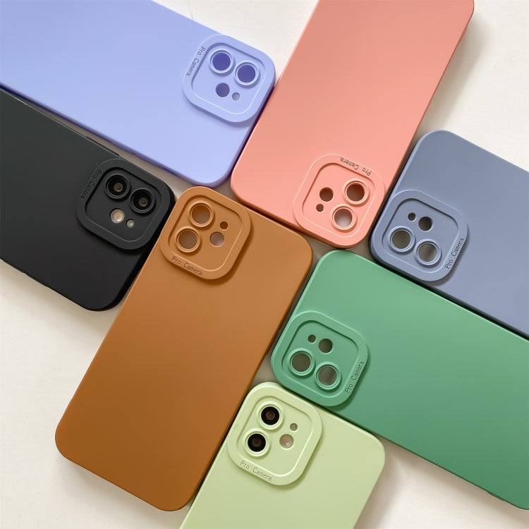 Straight-Edge Solid Color Liquid Silicone Shockproof Full Coverage Protective Case, For iPhone 12 Pro, For iPhone 11 Pro Max, For iPhone 12 Pro Max