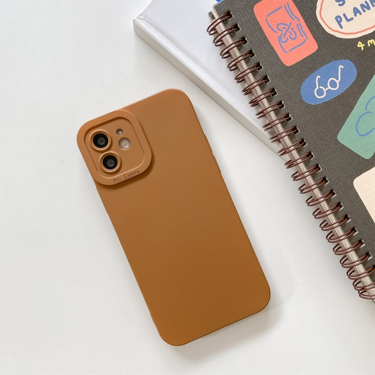 Straight-Edge Solid Color Liquid Silicone Shockproof Full Coverage Protective Case, For iPhone 12 Pro, For iPhone 11 Pro Max, For iPhone 12 Pro Max