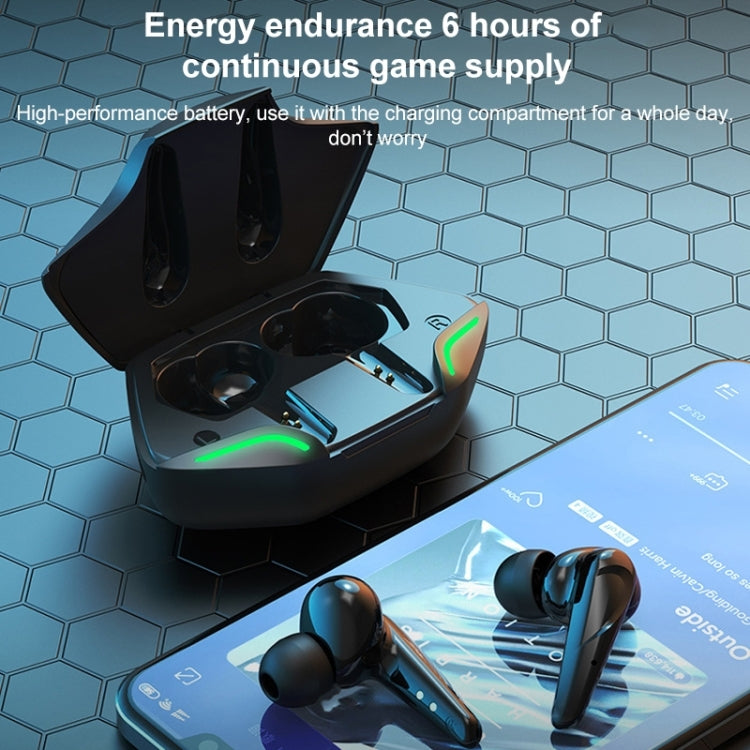 TWS-G11 Bluetooth 5.0 Low Latency TWS Stereo Gaming Earphone with Cool LED