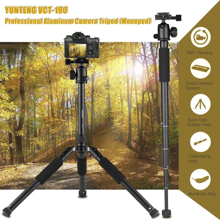 VCT-190 Aluminum Tripod Mount Monopod with Ball Head, VCT-190