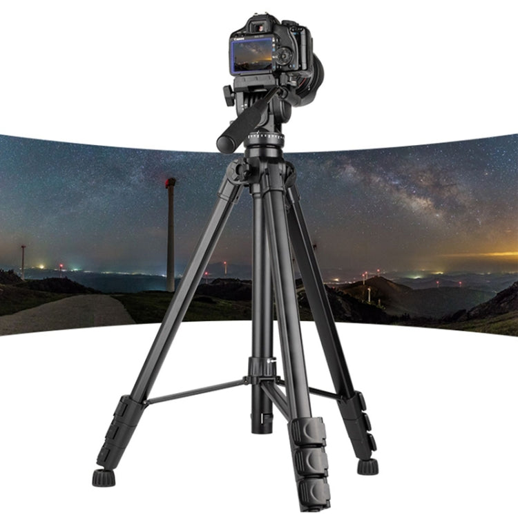 YUNTENG VCT-999 2m Aluminum Tripod Mount with Fluid Drag Damping Head, VCT-999