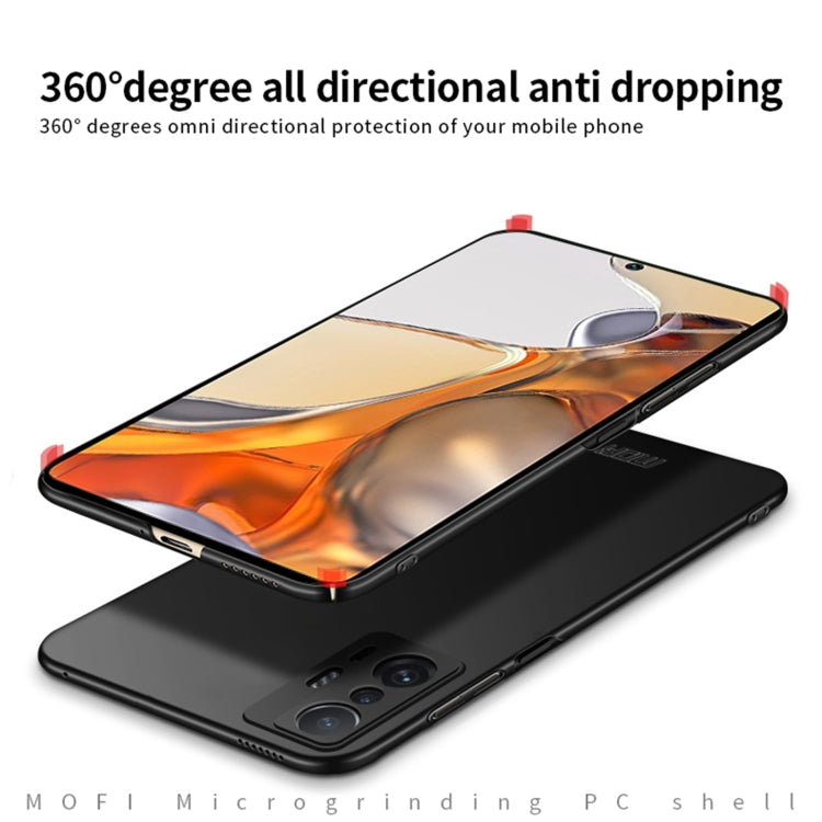For Xiaomi Mi 11T / 11T Pro MOFI Frosted PC Ultra-thin Hard Phone Case(Blue)