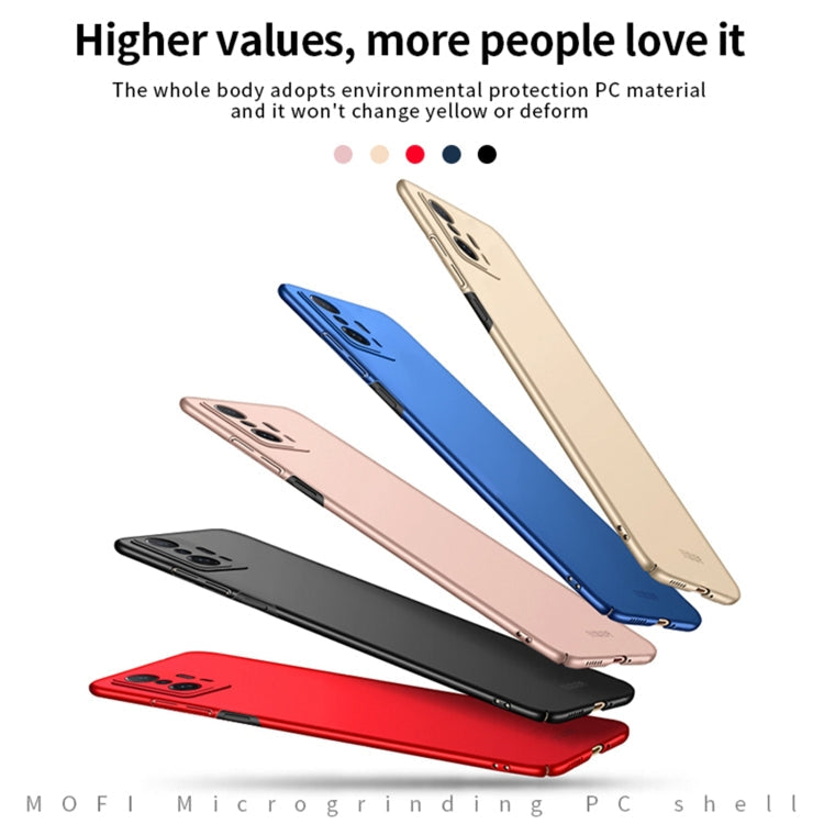 For Xiaomi Mi 11T / 11T Pro MOFI Frosted PC Ultra-thin Hard Phone Case(Red)