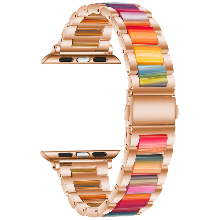 Metal + Resin Watchband For Apple Watch Series, 7 41mm / 6&SE&5&4 40mm / 3&2&1 38mm