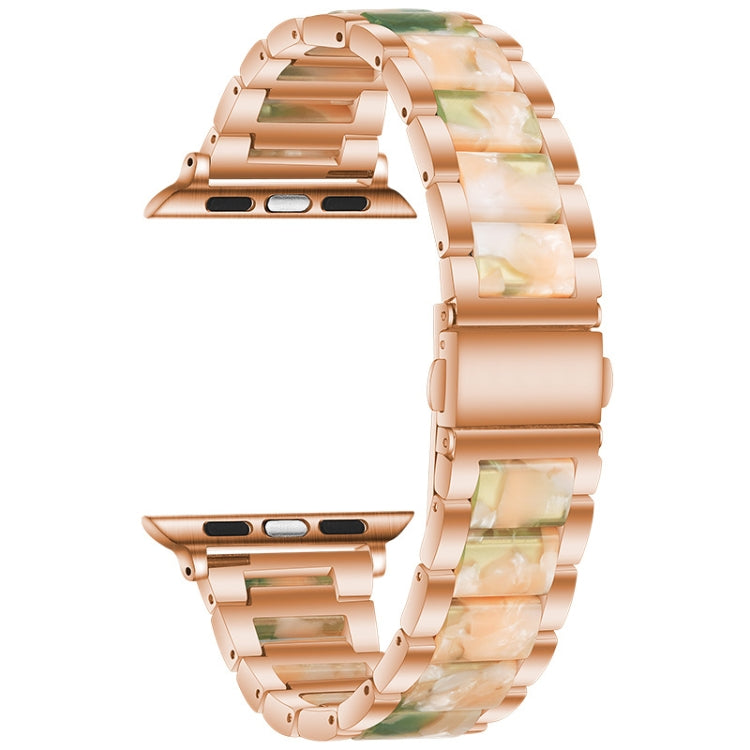 Metal + Resin Watchband For Apple Watch Series, 7 41mm / 6&SE&5&4 40mm / 3&2&1 38mm