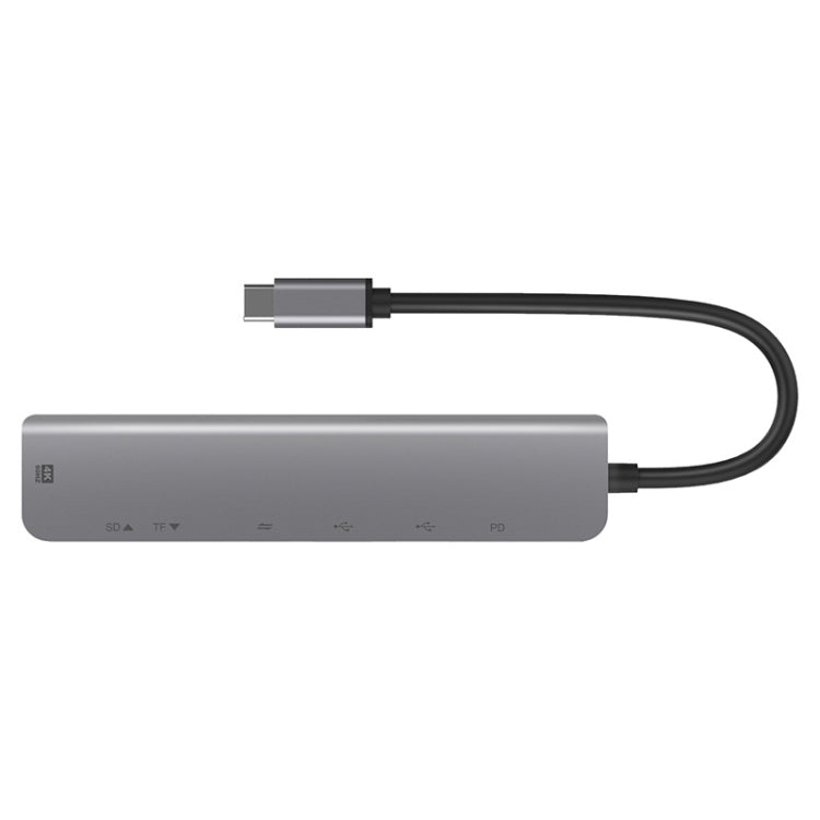 UC902 7-in-1 Multi-function HDMI+SD/TF+USB x 2+Type-C+PD to USB-C / Type-C Aluminum Alloy HUB