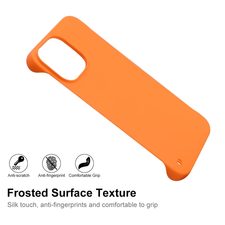 For iPhone 13 Pro Max ENKAY Matte Frameless Hard PC Case (Orange)
