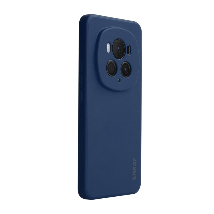 For Honor Magic6 Pro ENKAY Liquid Silicone Soft Shockproof Phone Case(Dark Blue)