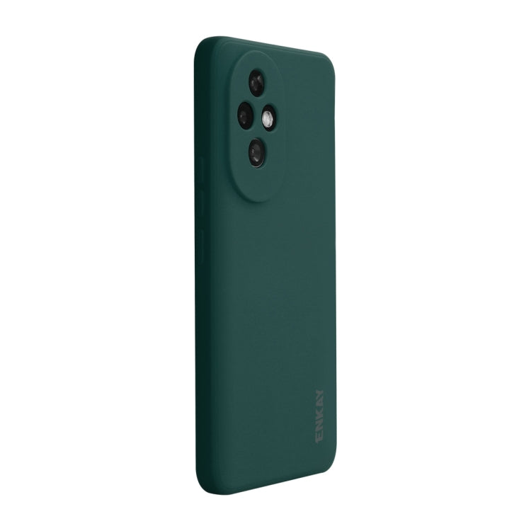 For Honor 200 ENKAY Liquid Silicone Soft Shockproof Phone Case(Dark Green)