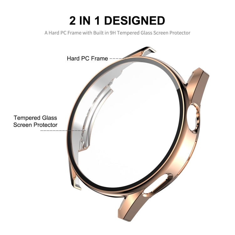 For Huawei Watch GT 3 42mm ENKAY PC Frame + Tempered Glass Protector Composite Case(Black)