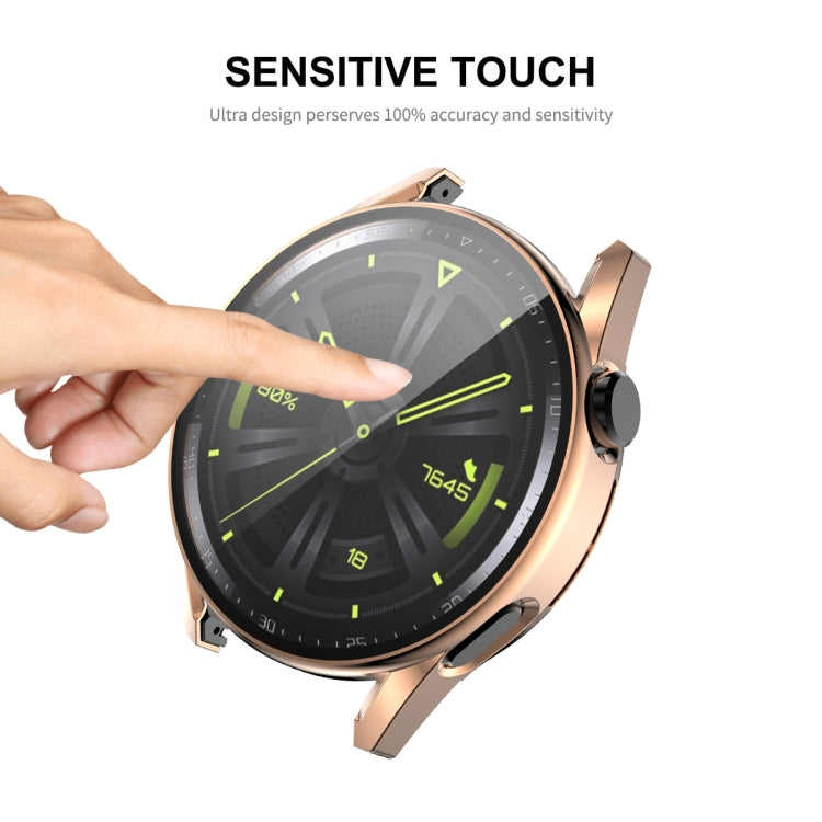 For Huawei Watch GT 3 42mm ENKAY PC Frame + Tempered Glass Protector Composite Case(Black)