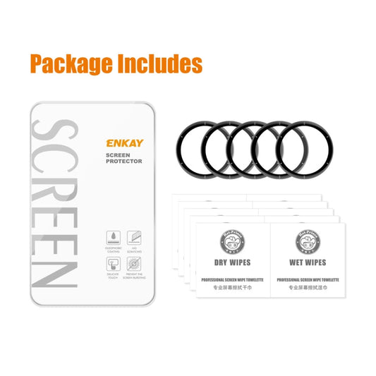 5 PCS For Garmin Venu 2 Plus ENKAY Hat-Prince 3D Full Coverage Soft PC Edge + PMMA HD Protector Film
