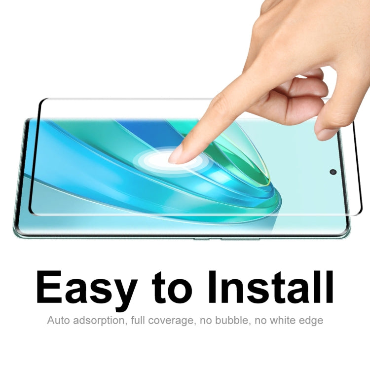 For Honor X9A / Magic5 Lite 5pcs ENKAY 3D Hot Bending Edge Glue Tempered Glass Full Film with Lens Film