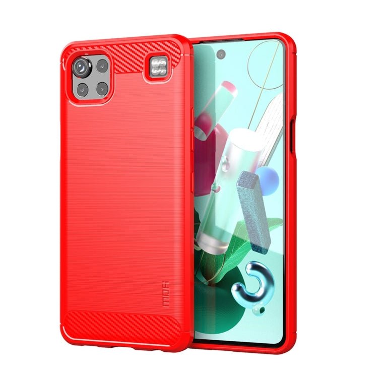 MOFI Gentleness Brushed Carbon Fiber Soft TPU Case, For LG K22 / K22 Plus, For LG K42, For LG K52 / K62 / K62+ / Q52 / Q62, For LG K92, For Google Pixel 6A, For Motorola Moto G51  5G