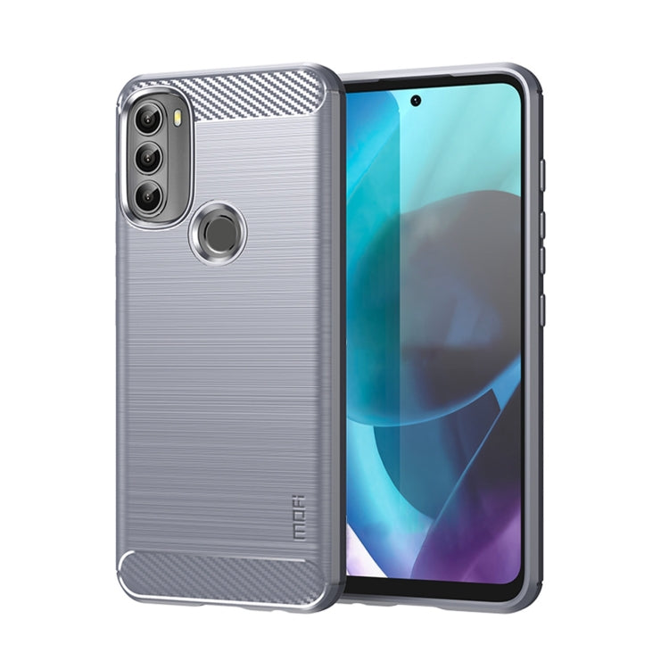 MOFI Gentleness Brushed Carbon Fiber Soft TPU Case, For Motorola Moto G71 5G, For Motorola Moto G200 5G / Edge S30, For Motorola Moto G Power 2022