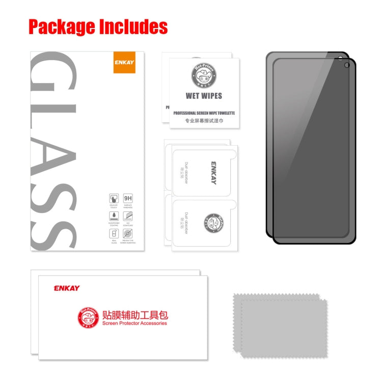 For Samsung Galaxy F52 5G / G62 / M62 ENKAY 28 Degree Anti-peeping Tempered Glass Full Screen Film, For Samsung Galaxy F52 5G(1 PC), For Samsung Galaxy F52 5G(2 PCS), For Samsung Galaxy F52 5G(5 PCS)