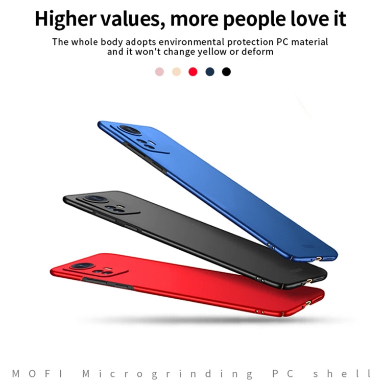 For Xiaomi 12 / 12X MOFI Frosted PC Ultra-thin Hard Phone Case(Red)