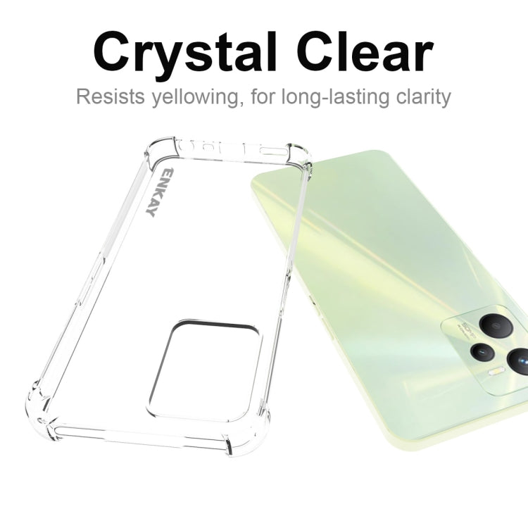 For Realme C35 ENKAY Clear TPU Shockproof Case Soft Anti-slip Cover